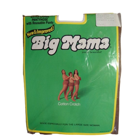 Vintage Womens Big Mama Pantyhose Extra Large Reusable Panty 5'-5'9" 230-300 lbs - Picture 1 of 7